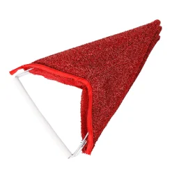 Tela Decorativa Estrella Plegable Purpurina Roja Con Cremallera, 40 Cm