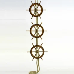Timón Marítimo Decorativo Ø 50 Cm, Marrón Oscuro