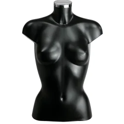 Torso De Plástico Señora 62 Cm, Negro
