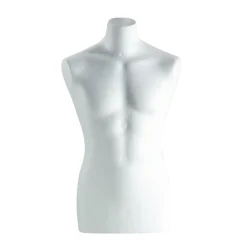 Torso Masculino De Corcho Blanco, 78 Cm