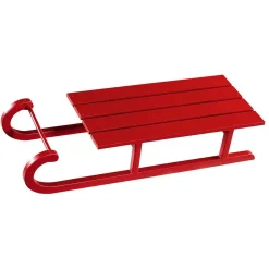 Trineo Decorativo Rojo, 50 Cm