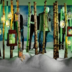 Troncos De Abedul Decorativos, 200 Cm, 3 Piezas