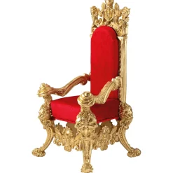 Trono "Estilo Barroco", Altura: 190 Cm, Oro-rojo