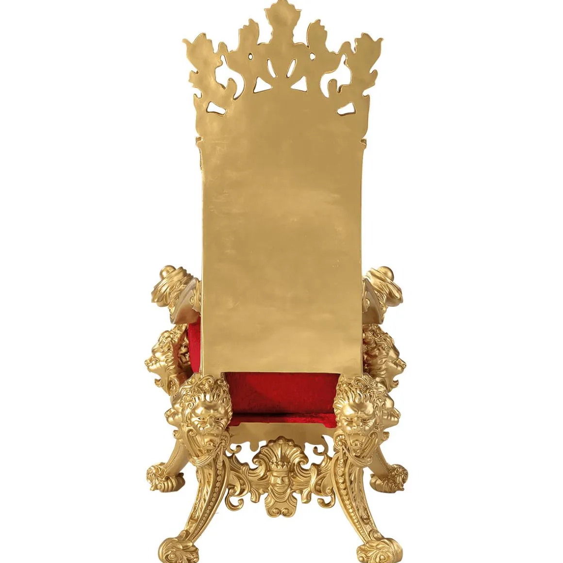 Trono "Estilo Barroco", Altura: 190 Cm, Oro-rojo