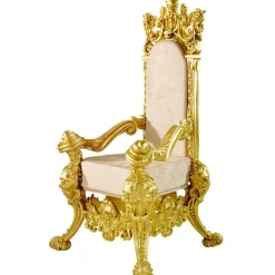 Trono "Estilo Renacentista", Altura 190 Cm, Dorado/marfil