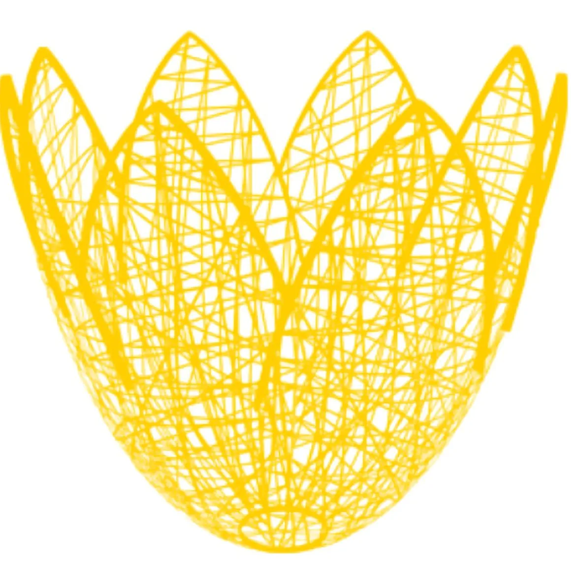 Tulipán 3D Amarillo De Malla De Fibra 102 X 100 Cm
