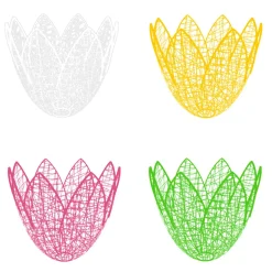 Tulipán 3D Amarillo De Malla De Fibra 102 X 100 Cm