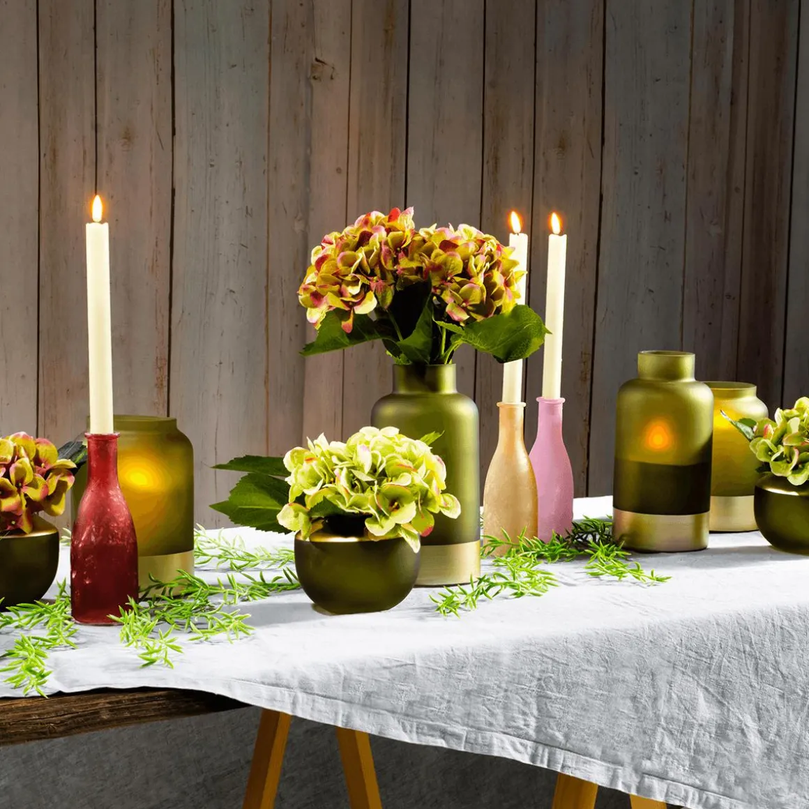 Velas De Cera LED-LED 24 Cm, Conjunto De 2 Piezas