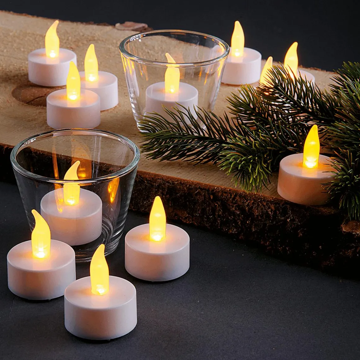 Velas Para Té Con Baterías LED, Conjunto De 12 Piezas