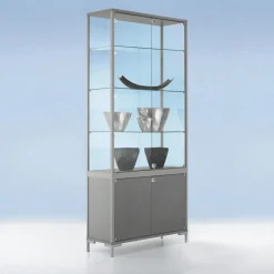 Vitrina Con Almacenaje Y Luz 186x 80cm