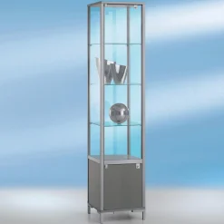 Vitrina Con Compartimento Cerrado, 186 X 40 X 40 Cm