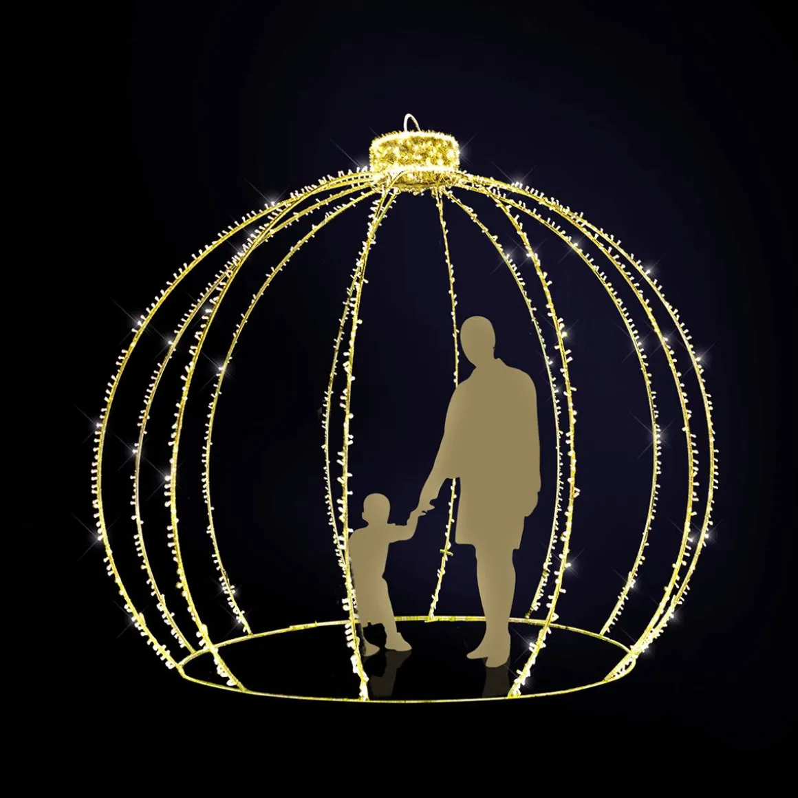 XXL Adorno Navideño LED Para Exterior Dorado 350 Cm