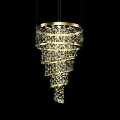XXL Decoracion Objeto Luminoso Araña Oro 200 Cm
