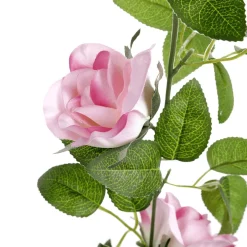 Zarcillo De Rosas Artificial 180 Cm, Color Rosa