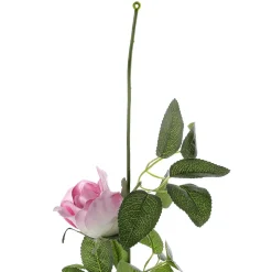 Zarcillo De Rosas Artificial 180 Cm, Color Rosa